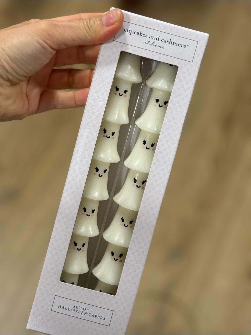 cupcakes & cashmere Cream Halloween Taper Candles - Set of 2